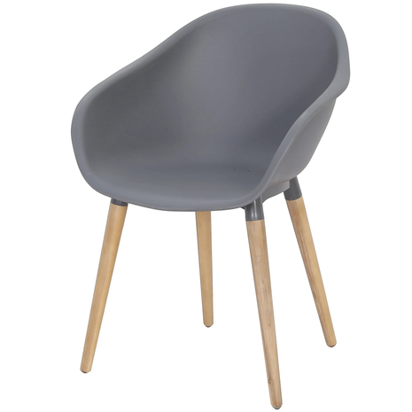 AVH-Collectie Set van 4 Swan dining kuipstoel grijs kunststof AVH-Collectie Set van 4 Swan dining kuipstoel grijs kunststof