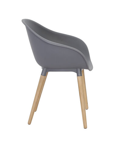 AVH-Collectie Set van 4 Swan dining kuipstoel grijs kunststof AVH-Collectie Set van 4 Swan dining kuipstoel grijs kunststof