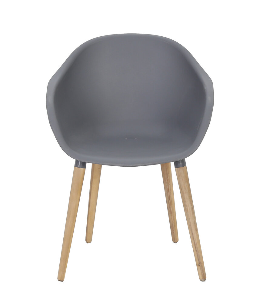 AVH-Collectie Set van 6 Swan dining kuipstoel grijs kunststof AVH-Collectie Set van 6 Swan dining kuipstoel grijs kunststof