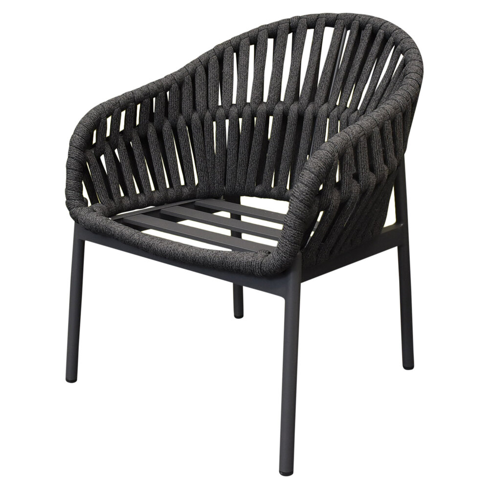 AVH-Collectie Diamond dining tuinstoel zwart rope AVH-Collectie Diamond dining tuinstoel zwart rope