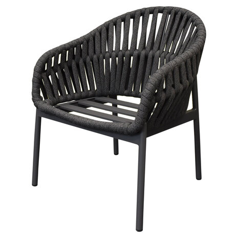 AVH-Collectie Diamond dining tuinstoel zwart rope AVH-Collectie Diamond dining tuinstoel zwart rope