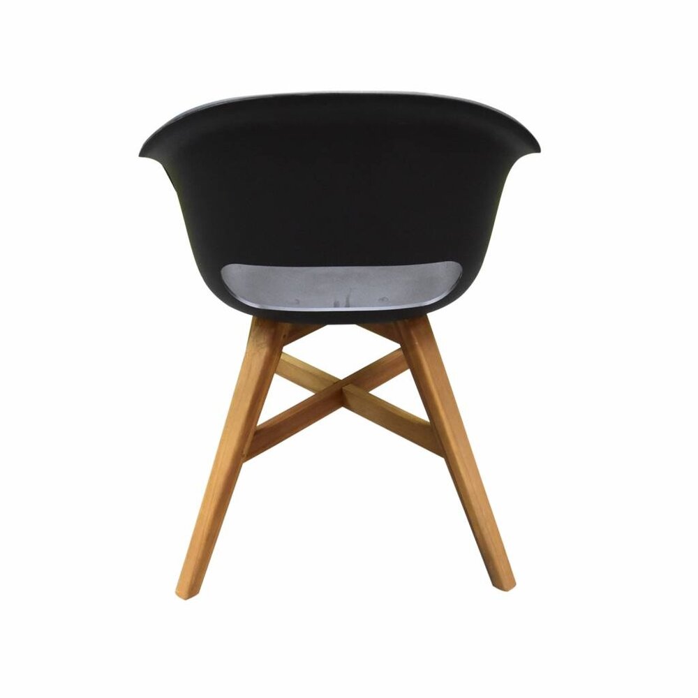 AVH-Collectie set van 4 Karlstad dining kuipstoel kunststof zwart