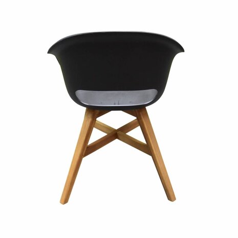 AVH-Collectie set van 4 Karlstad dining kuipstoel kunststof zwart
