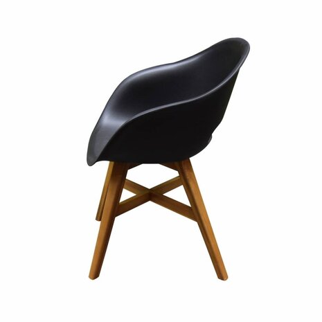 AVH-Collectie set van 6 Karlstad dining kuipstoel kunststof zwart