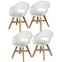 set van 4 Karlstad dining kuipstoel kunststof wit