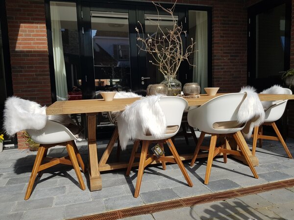 AVH-Collectie set van 6 Karlstad dining kuipstoel kunststof wit