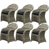 AVH-Collectie Roma dining tuinstoel naturel rotan set (6 stoelen) AVH-Collectie Roma dining tuinstoel naturel rotan set (6 stoelen)