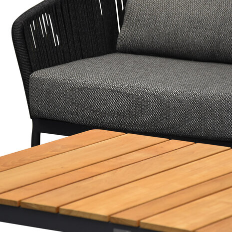 AVH-Collectie Costa 3-zits lounge bank antraciet rope AVH-Collectie Costa 3-zits lounge bank antraciet rope