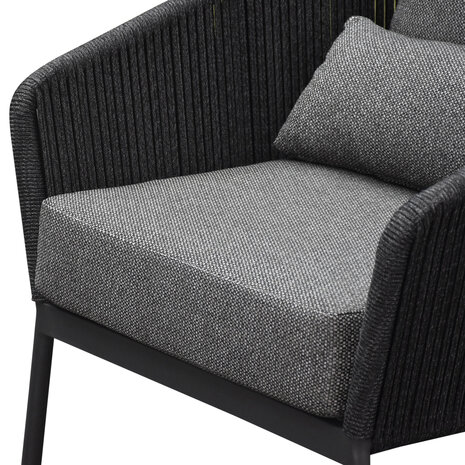 AVH-Collectie Costa stoel bank loungeset 4 delig rope antraciet AVH-Collectie Costa stoel bank loungeset 4 delig rope antraciet