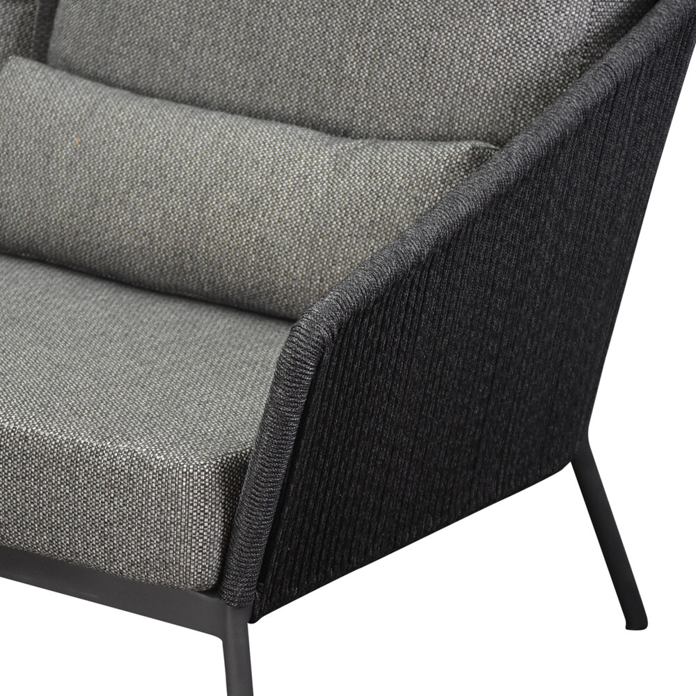 AVH-Collectie Costa stoel bank loungeset 4 delig rope antraciet AVH-Collectie Costa stoel bank loungeset 4 delig rope antraciet