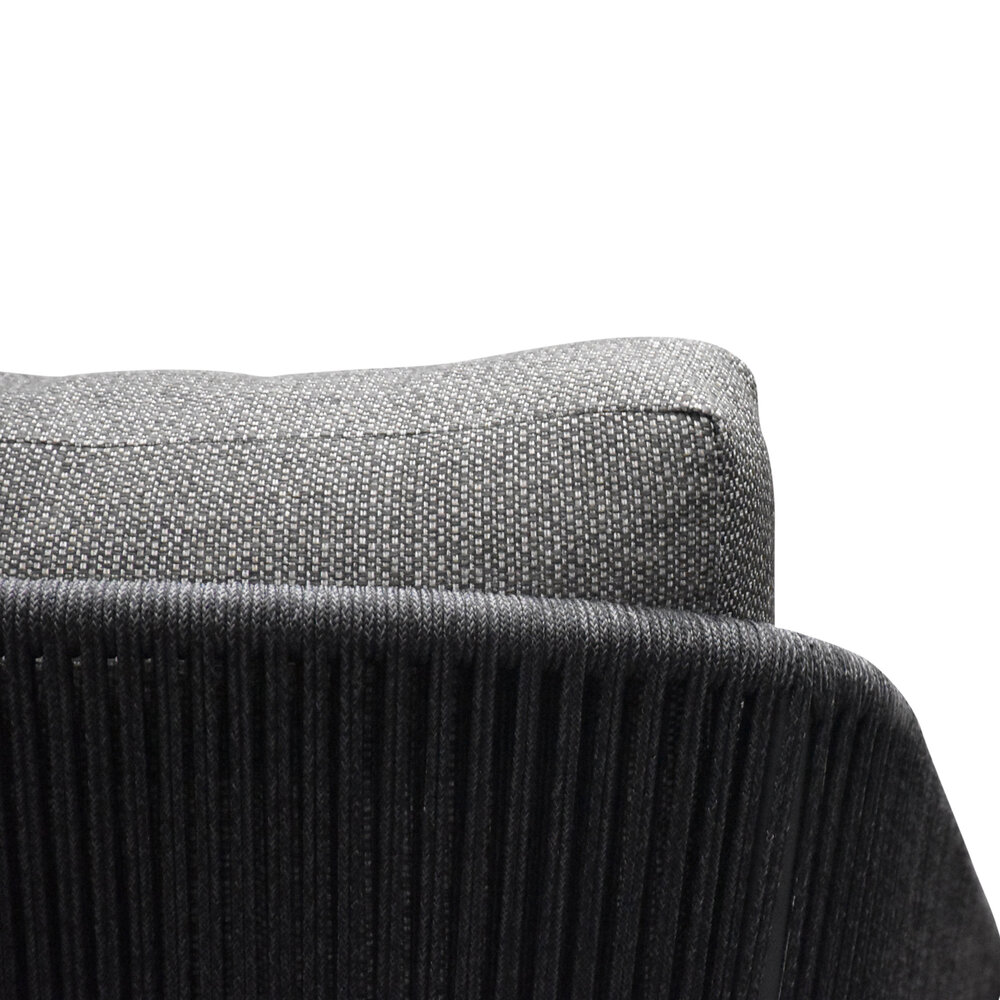 AVH-Collectie Costa stoel bank loungeset 3 delig rope antraciet AVH-Collectie Costa stoel bank loungeset 3 delig rope antraciet