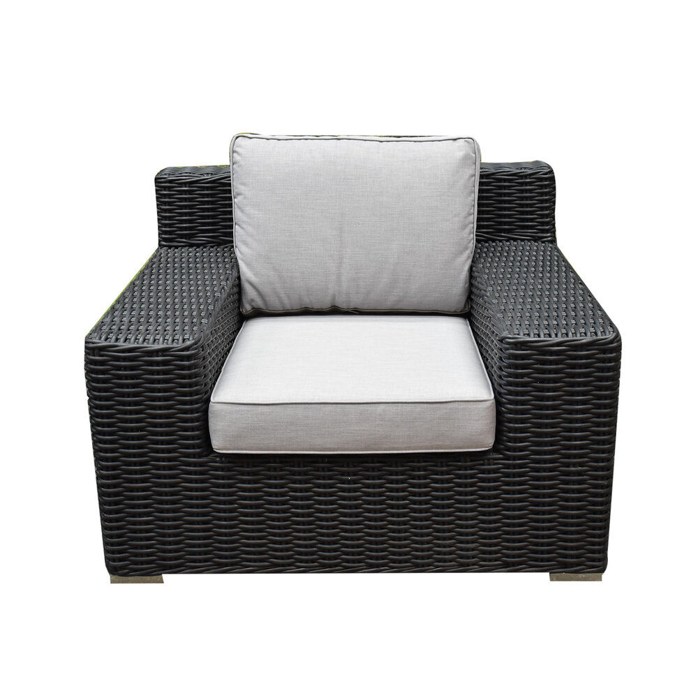 AVH-Collectie Manjavico lounge tuinstoel zwart wicker AVH-Collectie Manjavico lounge tuinstoel zwart wicker