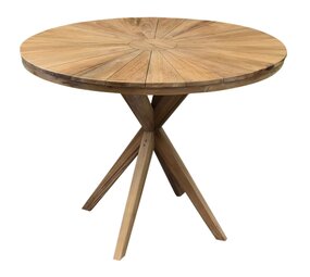 AVH-Collectie Cairo dining tuintafel 100 cm rond teakhout AVH-Collectie Cairo dining tuintafel 100 cm rond teakhout