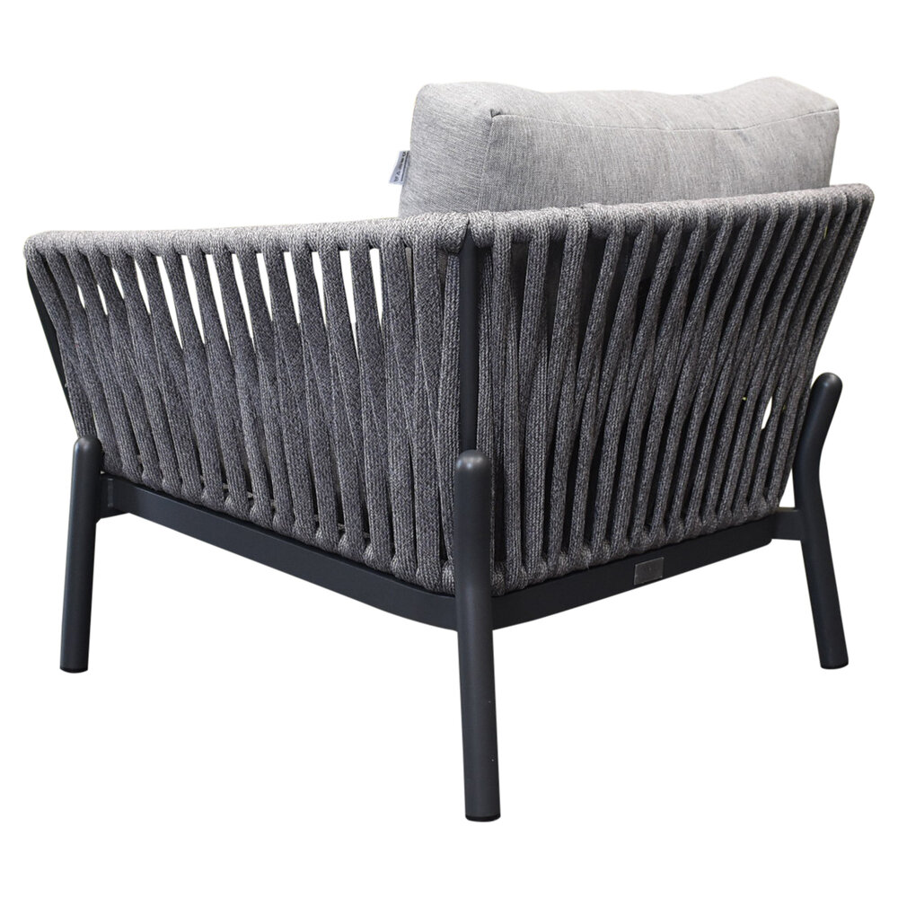 AVH-Collectie Washington stoel bank loungeset 4 delig grijs rope AVH-Collectie Washington stoel bank loungeset 4 delig grijs rope