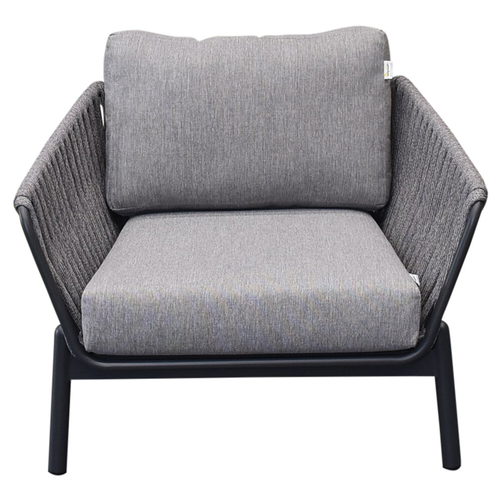 AVH-Collectie Washington stoel bank loungeset 4 delig grijs rope AVH-Collectie Washington stoel bank loungeset 4 delig grijs rope