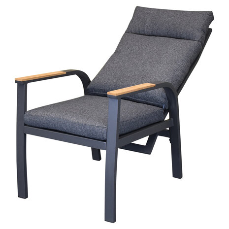 AVH-Collectie Kota dining tuinstoel verstelbaar antraciet aluminium set van 8 AVH-Collectie Kota dining tuinstoel verstelbaar antraciet aluminium set van 8