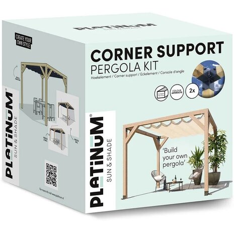 Platinum Platinum Sun & Shade pergola kit hoek element Platinum Platinum Sun & Shade pergola kit hoek element