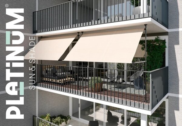 Platinum Platinum Sun & Shade flex frame flexible schaduwoplossing voor het balkon Platinum Platinum Sun & Shade flex frame flexible schaduwoplossing voor het balkon