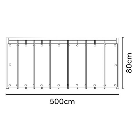 Platinum Platinum Sun & Shade Coolfit balkondoek 500x80cm Ecru wit Platinum Platinum Sun & Shade Coolfit balkondoek 500x80cm Ecru wit