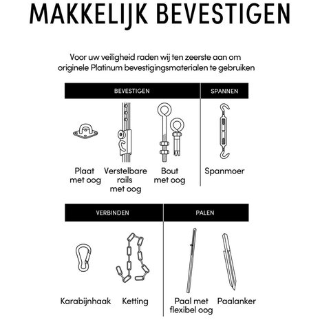 Platinum Platinum Sun & Shade paalanker, een stevige verankering tbv de paal met flexoog Platinum Platinum Sun & Shade paalanker, een stevige verankering tbv de paal met flexoog