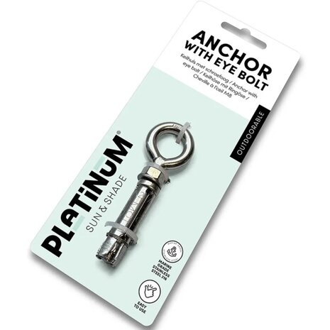 Platinum Platinum Sun & Shade M8 keilhuls voor de bevestiging van een schaduwdoek Platinum Platinum Sun & Shade M8 keilhuls voor de bevestiging van een schaduwdoek