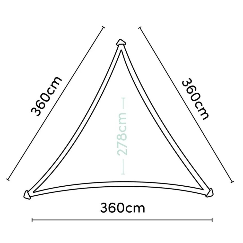 Platinum Platinum Sun & Shade Coolfit schaduwdoek driehoek 360x360x360cm Antraciet Platinum Platinum Sun & Shade Coolfit schaduwdoek driehoek 360x360x360cm Antraciet