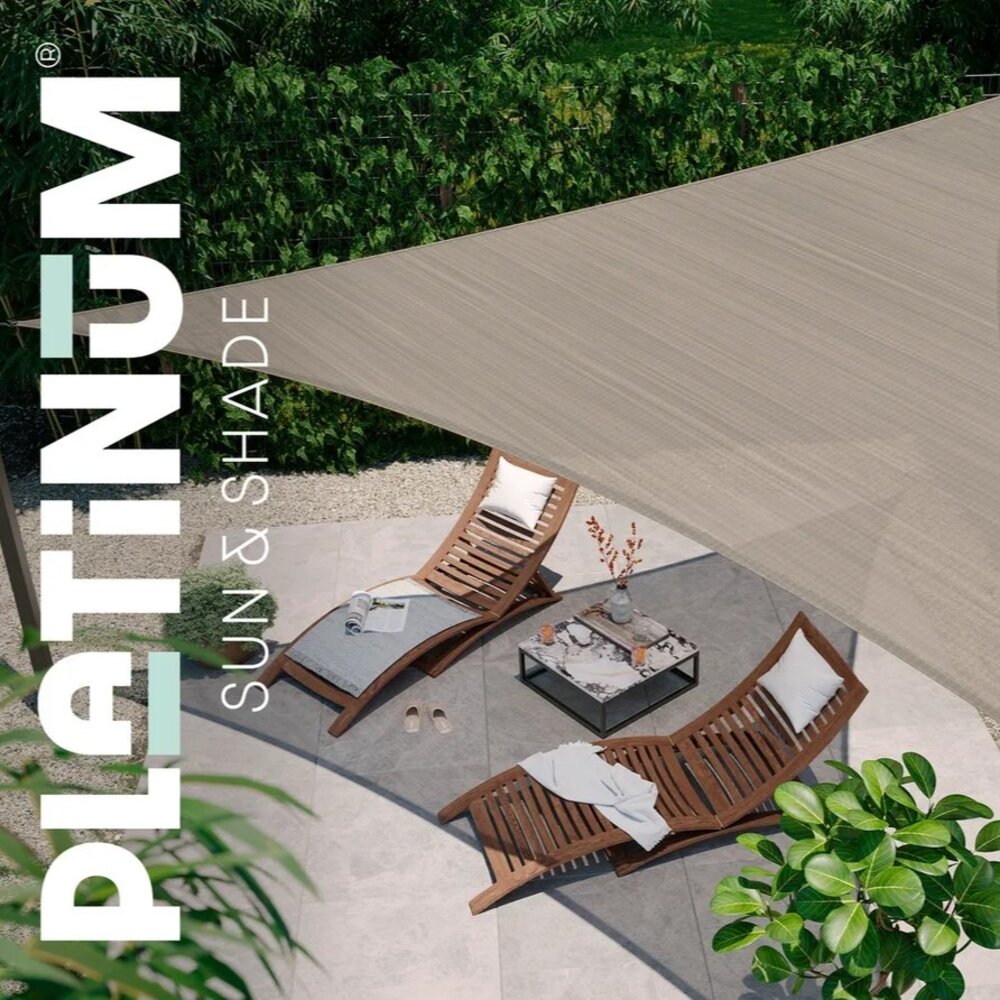 Platinum Platinum Sun & Shade Coolfit schaduwdoek driehoek 360x360x360cm Ecru Wit