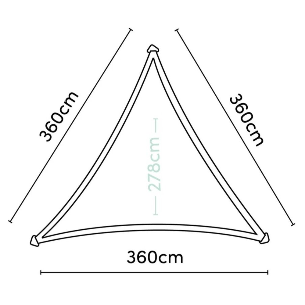 Platinum Platinum Sun & Shade Coolfit schaduwdoek driehoek 360x360x360cm Greige Platinum Platinum Sun & Shade Coolfit schaduwdoek driehoek 360x360x360cm Greige