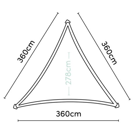Platinum Platinum Sun & Shade Coolfit schaduwdoek driehoek 360x360x360cm Greige Platinum Platinum Sun & Shade Coolfit schaduwdoek driehoek 360x360x360cm Greige