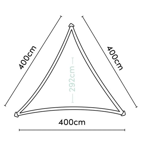 Platinum Platinum Sun & Shade Dreamsail schaduwdoek driehoek 400x400x400cm Ecru Platinum Platinum Sun & Shade Dreamsail schaduwdoek driehoek 400x400x400cm Ecru