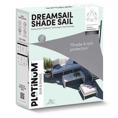 Platinum Platinum Sun & Shade Dreamsail schaduwdoek driehoek 400x400x400cm Ecru Platinum Platinum Sun & Shade Dreamsail schaduwdoek driehoek 400x400x400cm Ecru