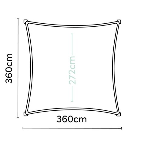 Platinum Platinum Sun & Shade Coolfit schaduwdoek vierkant 360x360cm Greige Platinum Platinum Sun & Shade Coolfit schaduwdoek vierkant 360x360cm Greige