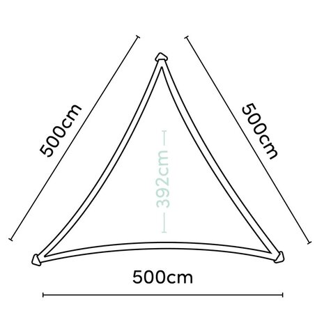 Platinum Platinum Sun & Shade Coolfit schaduwdoek driehoek 500x500x500cm Ecru Wit Platinum Platinum Sun & Shade Coolfit schaduwdoek driehoek 500x500x500cm Ecru Wit