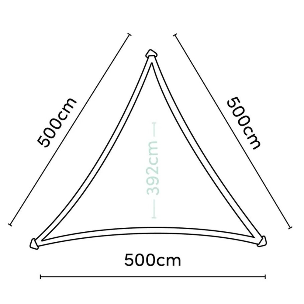Platinum Platinum Sun & Shade Coolfit schaduwdoek driehoek 500x500x500cm Greige Platinum Platinum Sun & Shade Coolfit schaduwdoek driehoek 500x500x500cm Greige