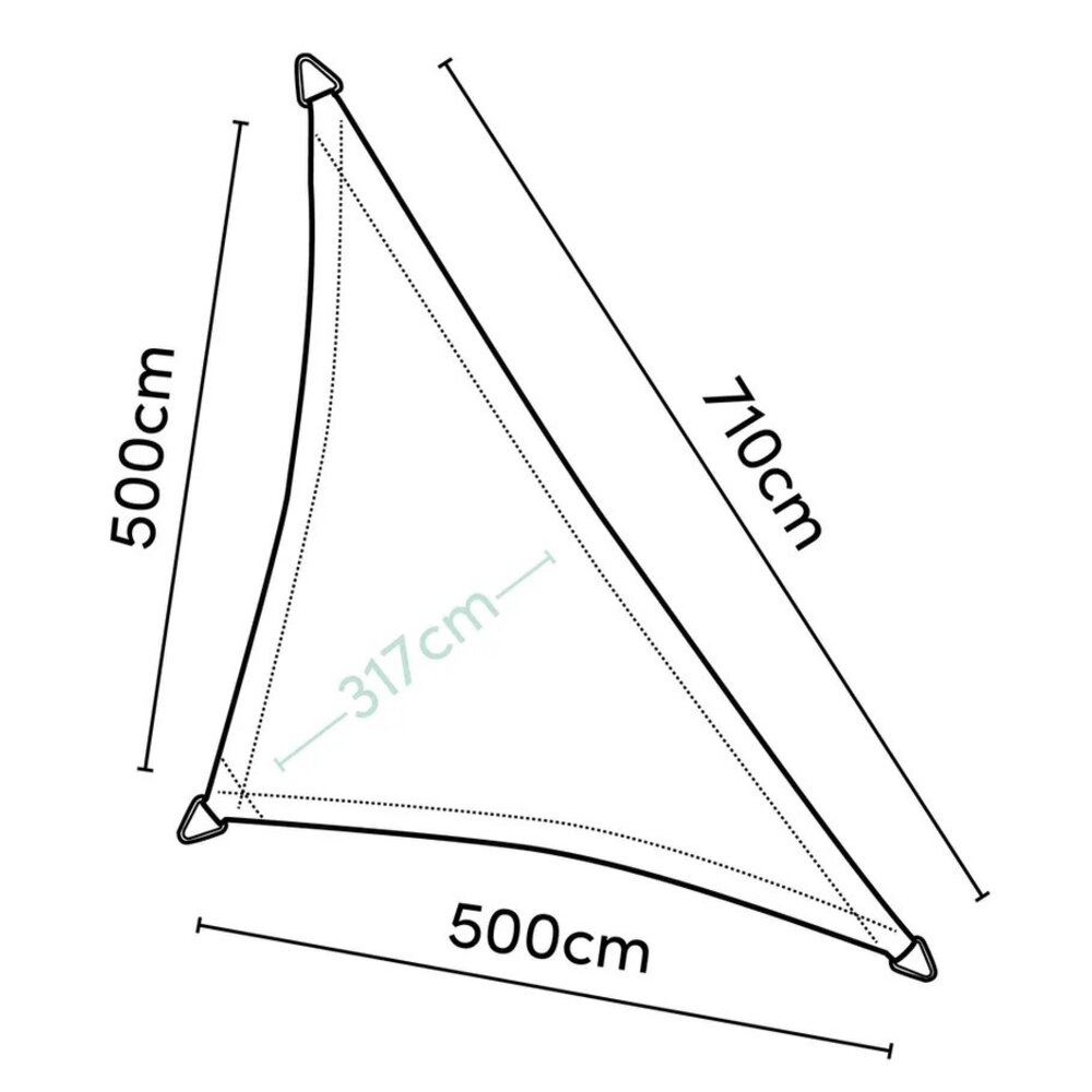 Platinum Platinum Sun & Shade Coolfit schaduwdoek driehoek 90° 710x500x500cm Antraciet Platinum Platinum Sun & Shade Coolfit schaduwdoek driehoek 90° 710x500x500cm Antraciet