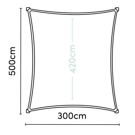 Platinum Platinum Sun & Shade Coolfit schaduwdoek rechthoek 500x300cm Ecru wit Platinum Platinum Sun & Shade Coolfit schaduwdoek rechthoek 500x300cm Ecru wit