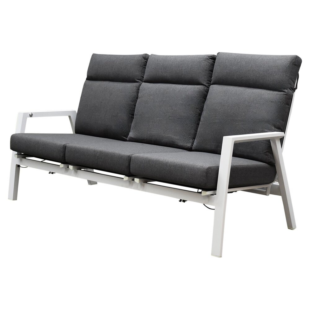 AVH-Collectie Showroommodel Vegas 3-zitsbank verstelbaar aluminium wit