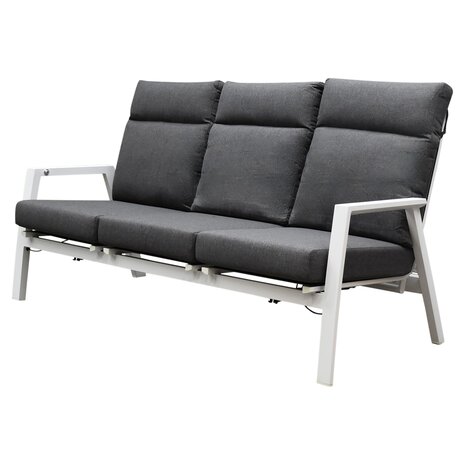 AVH-Collectie Showroommodel Vegas 3-zitsbank verstelbaar aluminium wit