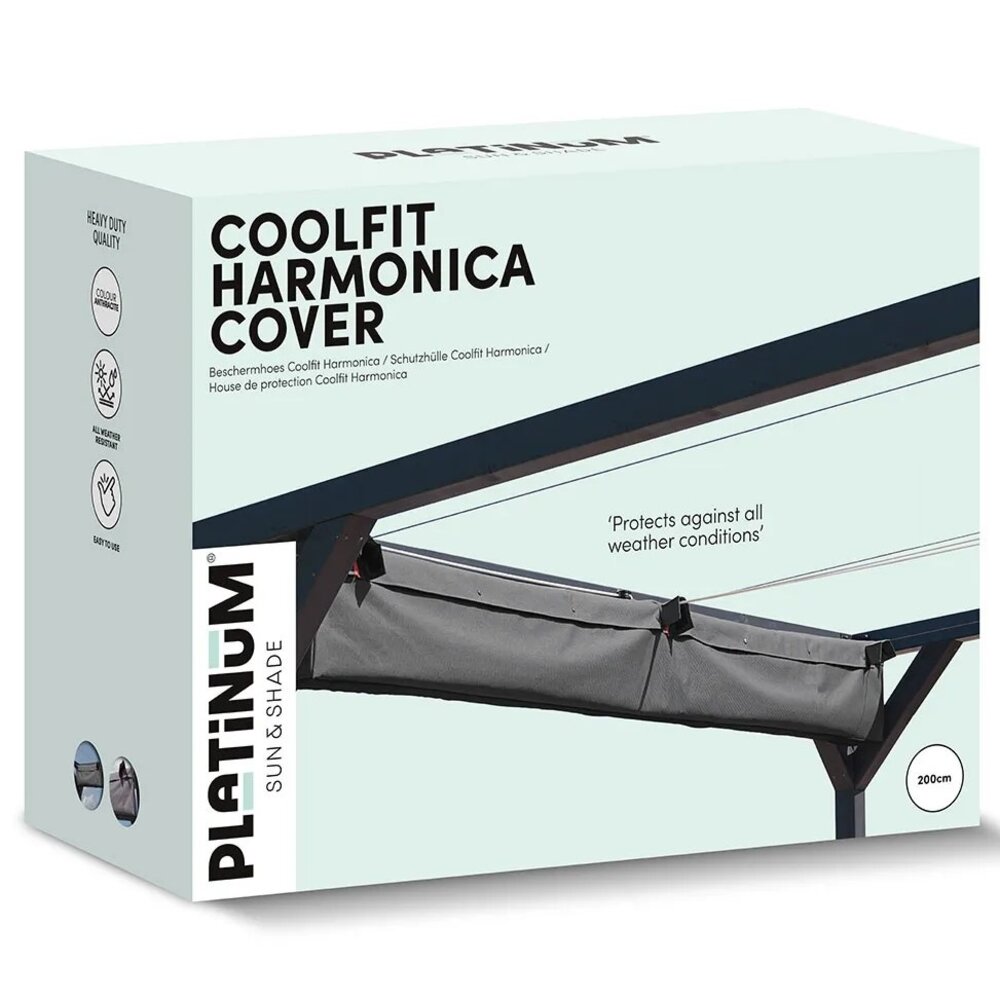Platinum Platinum Sun & Shade beschermhoes voor een harmonica schaduwdoek 200cm breed Platinum Platinum Sun & Shade beschermhoes voor een harmonica schaduwdoek 200cm breed