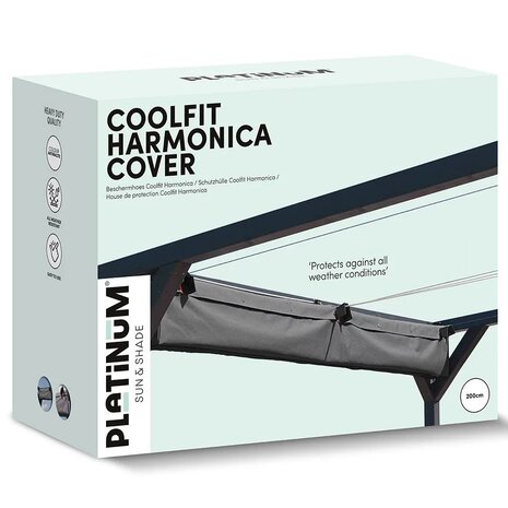 Platinum Platinum Sun & Shade beschermhoes voor een harmonica schaduwdoek 200cm breed Platinum Platinum Sun & Shade beschermhoes voor een harmonica schaduwdoek 200cm breed