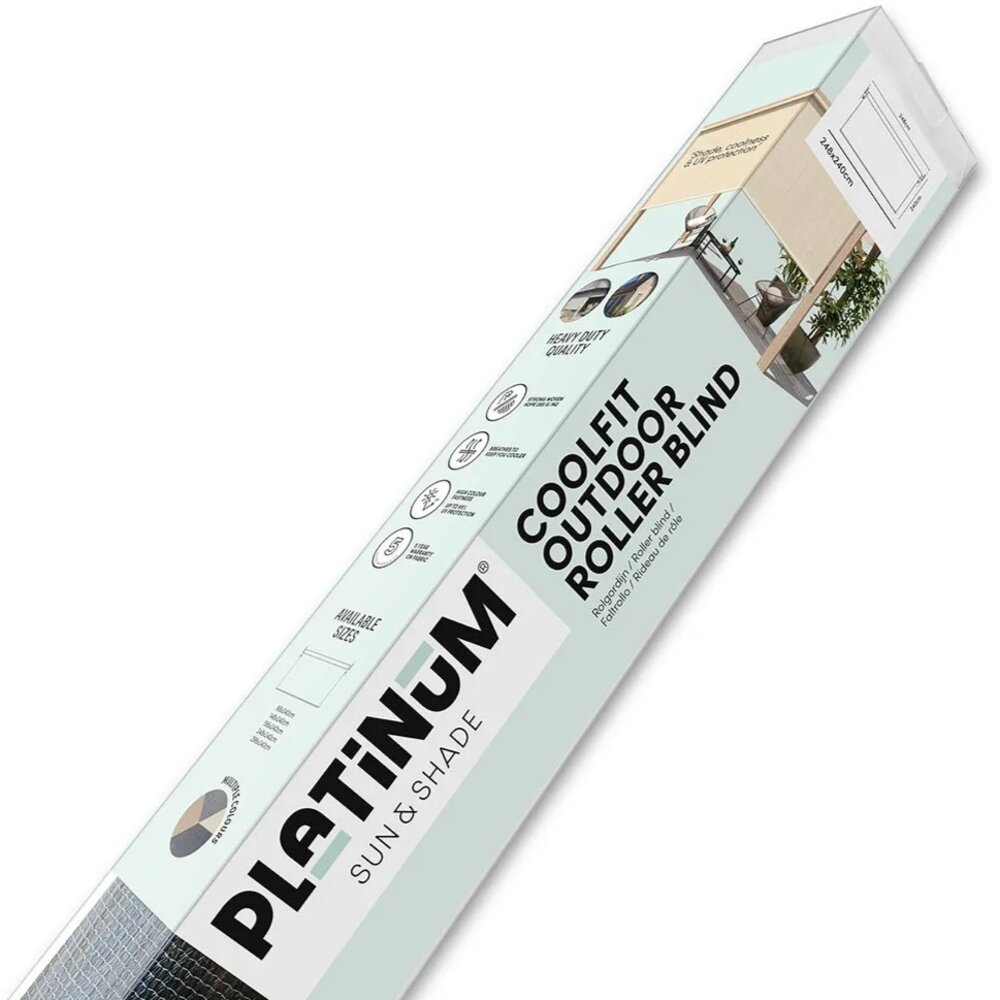 Platinum Platinum Sun & Shade Coolfit rolgordijn B248xL240cm Greige Platinum Platinum Sun & Shade Coolfit rolgordijn B248xL240cm Greige