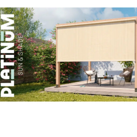 Platinum Platinum Sun & Shade Coolfit rolgordijn B198xL240cm Ecru wit Platinum Platinum Sun & Shade Coolfit rolgordijn B198xL240cm Ecru wit