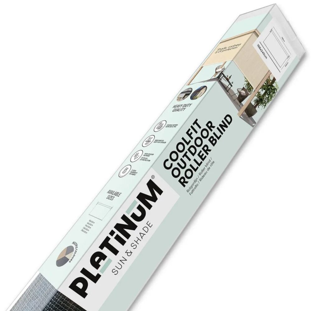 Platinum Platinum Sun & Shade Coolfit rolgordijn B198xL240cm Ecru wit Platinum Platinum Sun & Shade Coolfit rolgordijn B198xL240cm Ecru wit