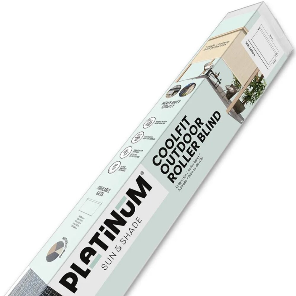 Platinum Platinum Sun & Shade Coolfit rolgordijn B148xL240cm Zand Platinum Platinum Sun & Shade Coolfit rolgordijn B148xL240cm Zand