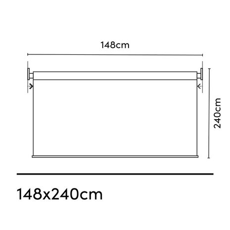 Platinum Platinum Sun & Shade Coolfit rolgordijn B148xL240cm Zwart
