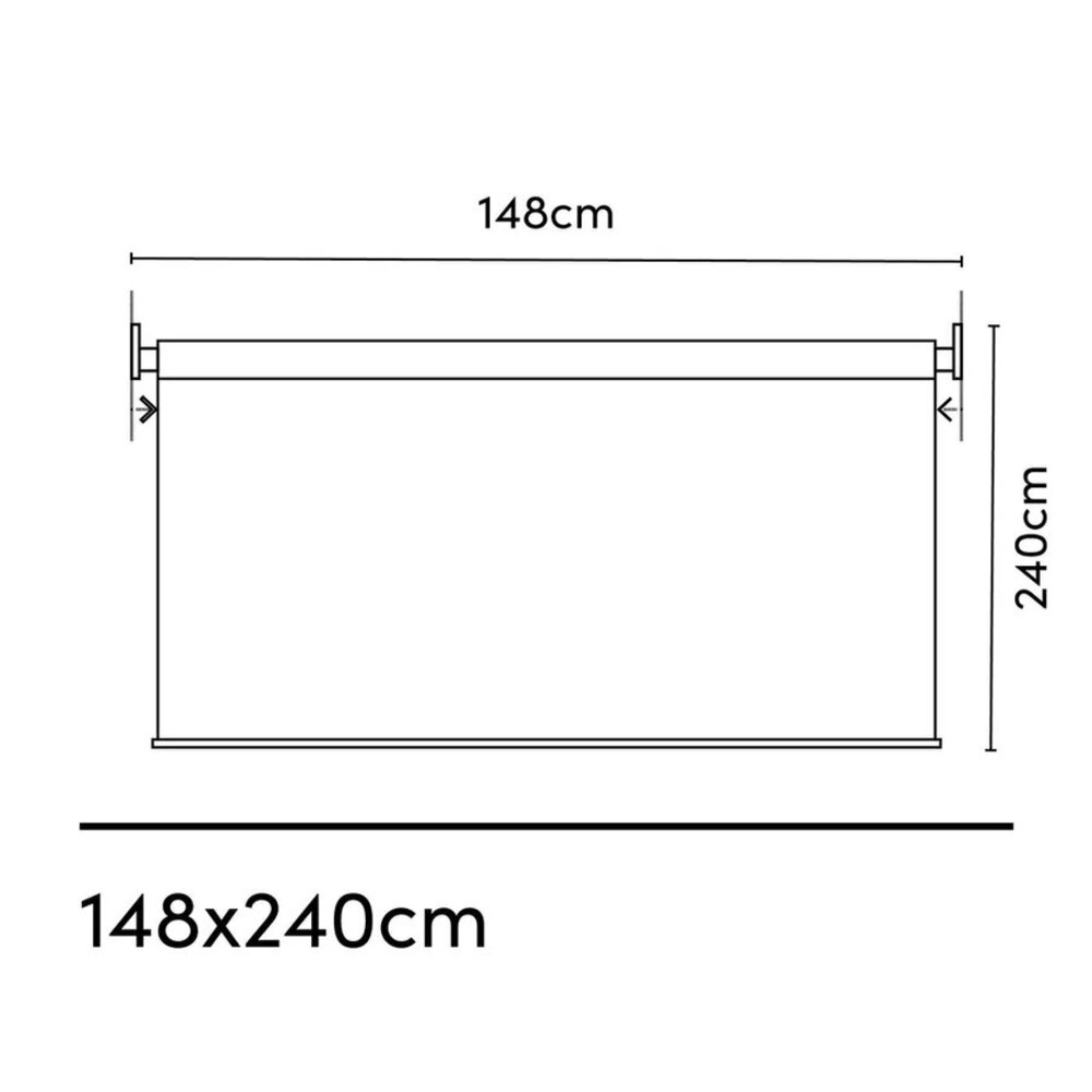 Platinum Platinum Sun & Shade Coolfit rolgordijn B148xL240cm Antraciet Platinum Platinum Sun & Shade Coolfit rolgordijn B148xL240cm Antraciet