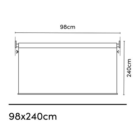 Platinum Platinum Sun & Shade Coolfit rolgordijn B98xL240cm Antraciet Platinum Platinum Sun & Shade Coolfit rolgordijn B98xL240cm Antraciet