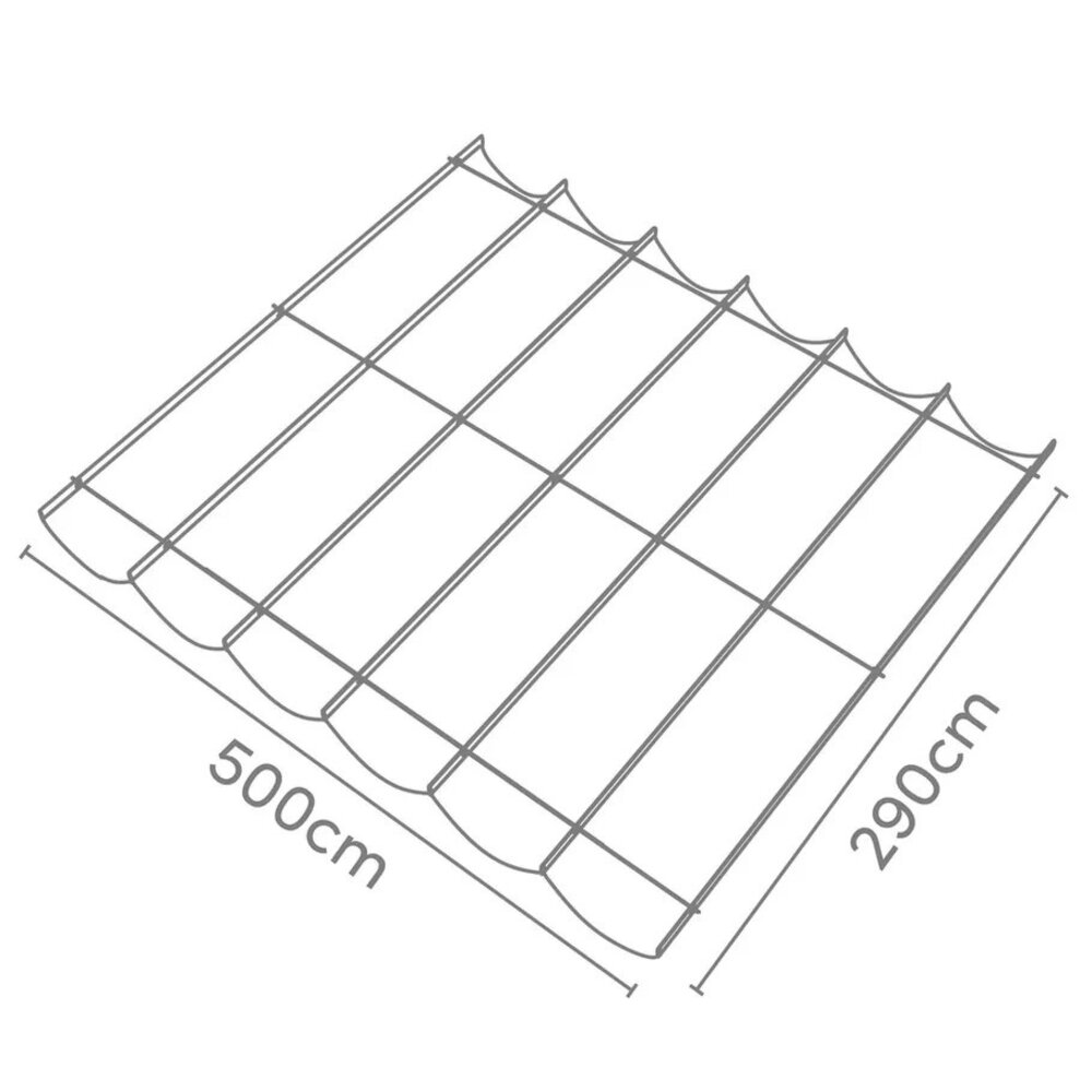 Platinum Platinum Sun & Shade Coolfit harmonica schaduwdoek B290xL500cm Ecru wit Platinum Platinum Sun & Shade Coolfit harmonica schaduwdoek B290xL500cm Ecru wit