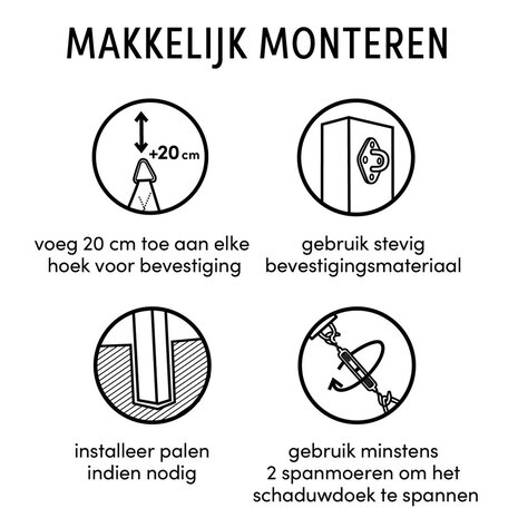 Platinum Platinum bevestigingsmaterialen schaduwdoek voor een driehoek en driehoek 90 graden combinatiepakket 1 Platinum Platinum bevestigingsmaterialen schaduwdoek voor een driehoek en driehoek 90 graden combinatiepakket 1