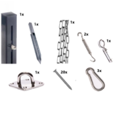 Platinum Platinum bevestigingsmaterialen schaduwdoek voor een driehoek en driehoek 90 graden combinatiepakket 1 Platinum Platinum bevestigingsmaterialen schaduwdoek voor een driehoek en driehoek 90 graden combinatiepakket 1